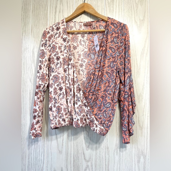 Willow & Root Paisley Surplice Top Size S NWT - Picture 7 of 7